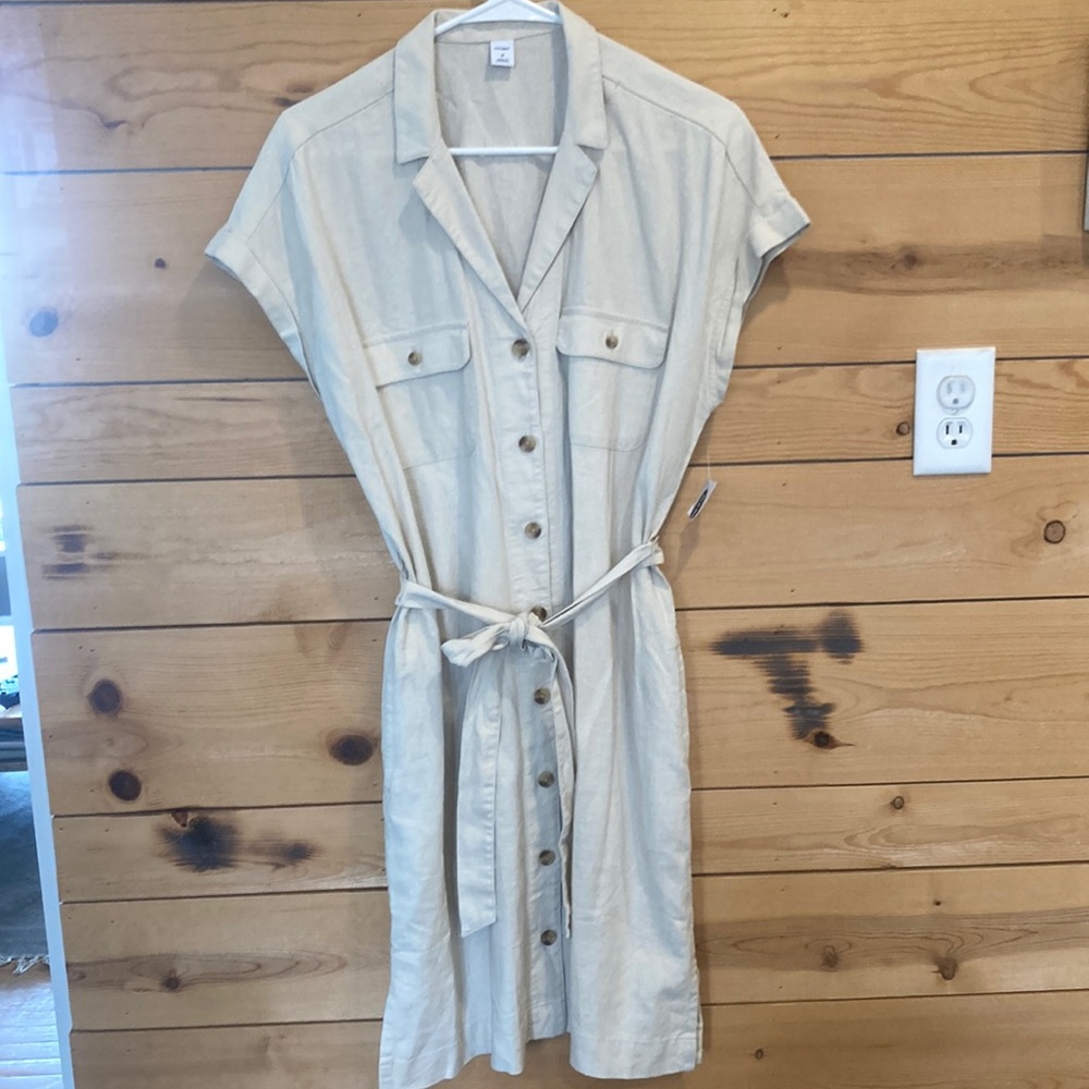 Linen shirt dress, Old Navy